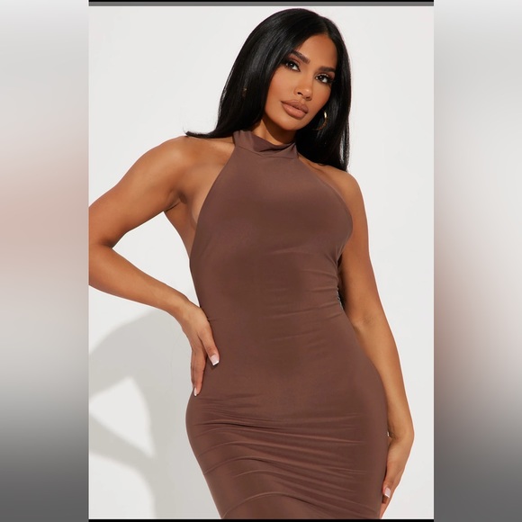 Fashion Nova Halter Backless Dress w/ Tag - Picture 2 of 3